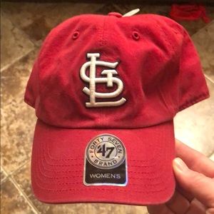 St. Louis Cardinals hat.